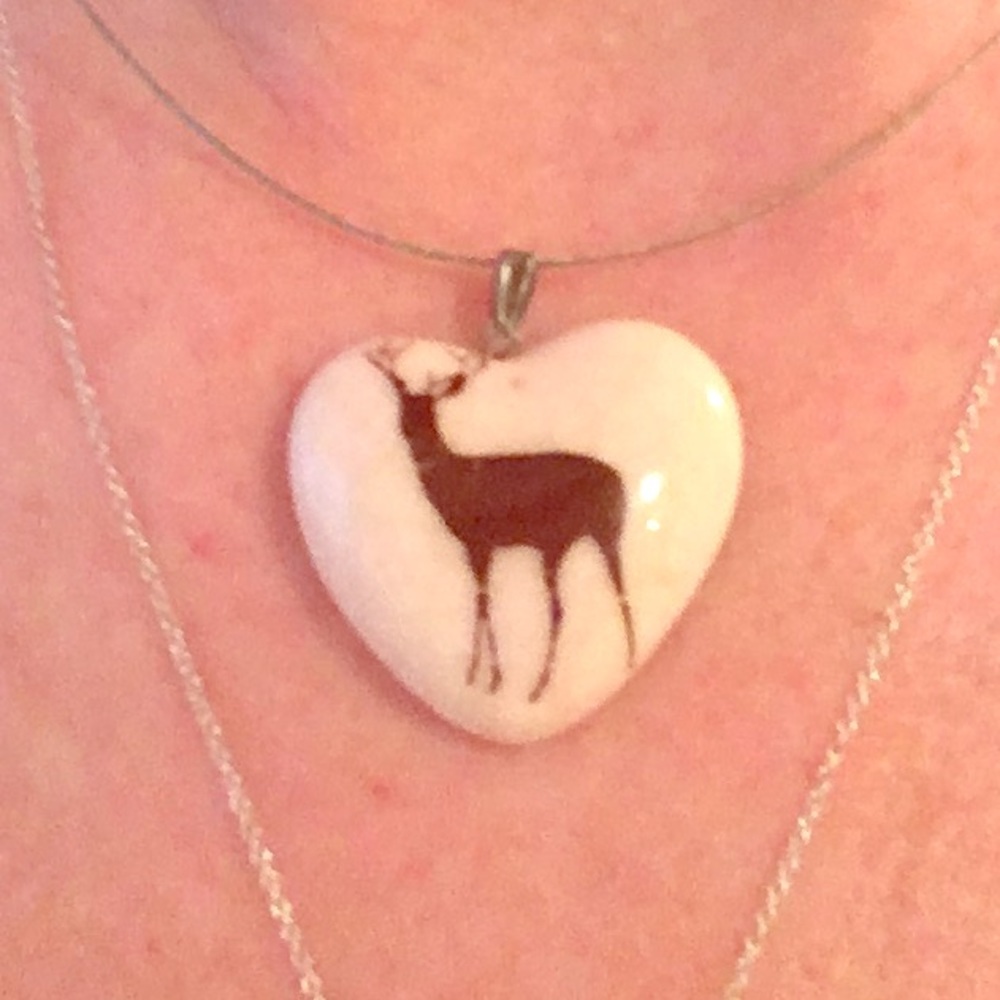 Handcrafted deer necklace choker